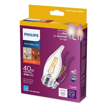 Philips Led B11Dim4.5W300L Sw3Pk 540765